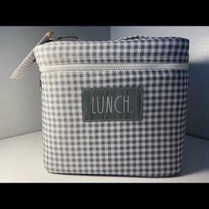 Rae Dunn lunch tote with utensil case
